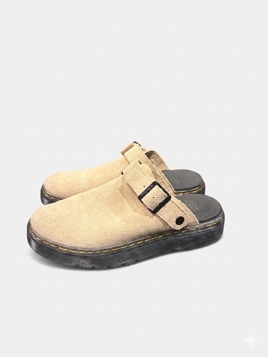 Dr. Martens Shoes - Dr. Martens Beige Suede Clogs